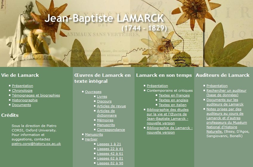 Œuvres et rayonnement de Jean-Baptiste Lamarck (Cnrs)