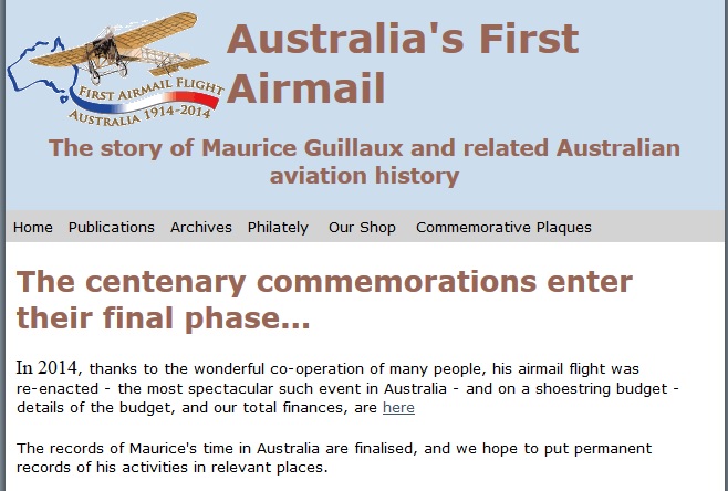 The story of Maurice Guillaux and related Australian aviation history (2014)