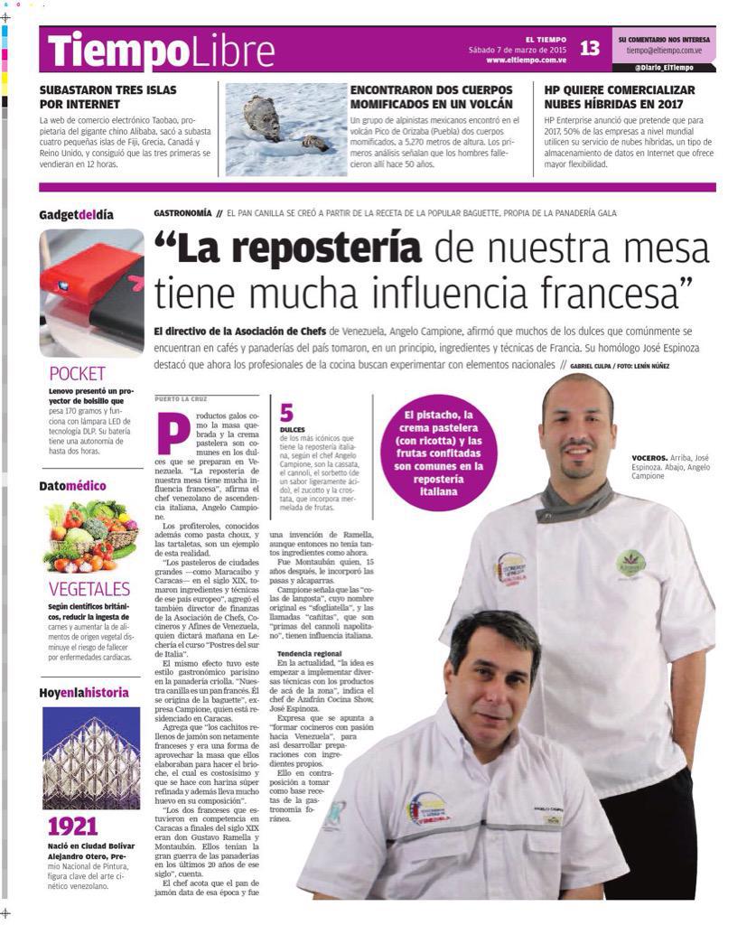 “La repostería de nuestra mesa tiene mucha influencia francesa” | El Tiempo.ve