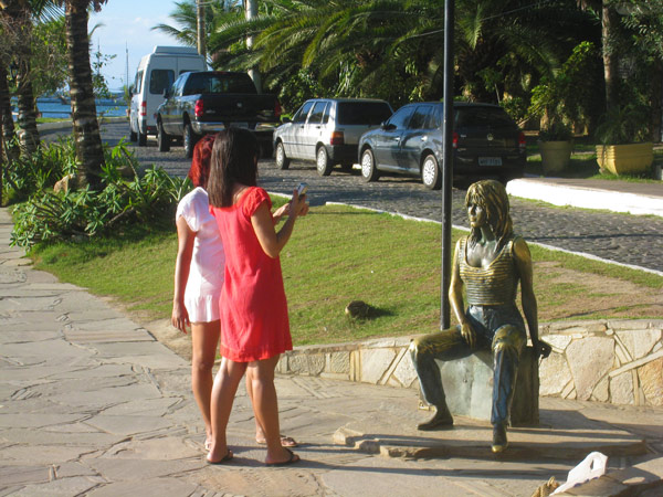 Statue of Brigitte Bardot in Buzios, Brazil