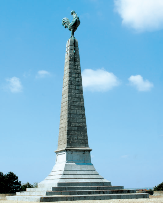 Le monument au coq à Jemappes (Wallonie)