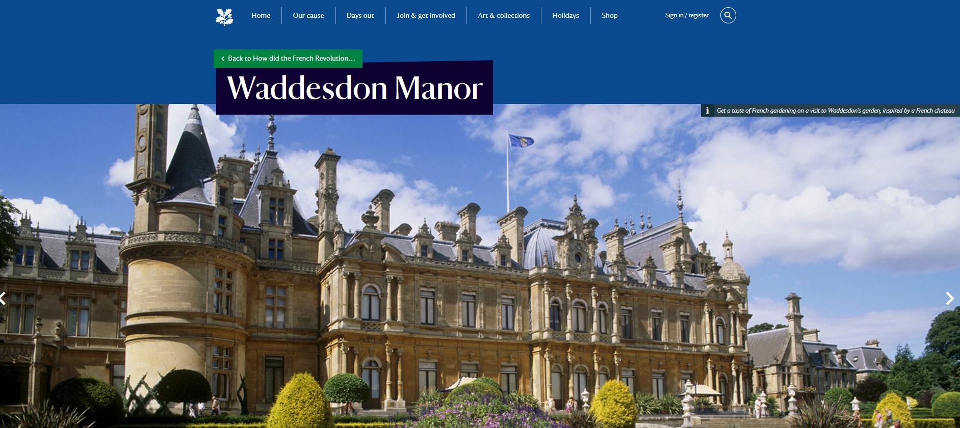 Magnificent house and grounds in the style of a 16th-century French château.