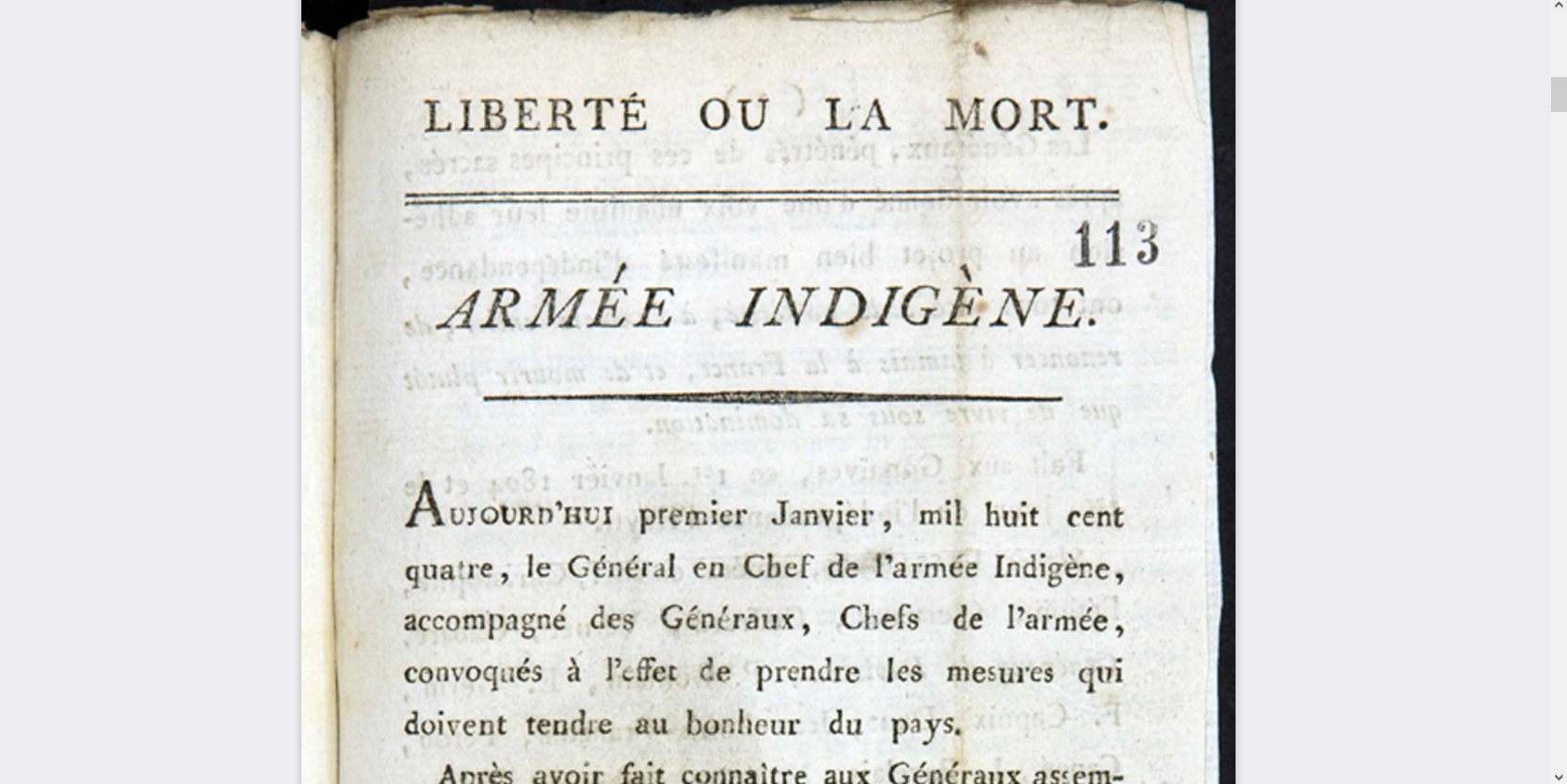 Acte de l’Indépendance de la République d’Haïti