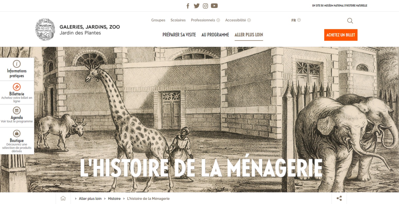 L’histoire de la Ménagerie | Jardin des Plantes