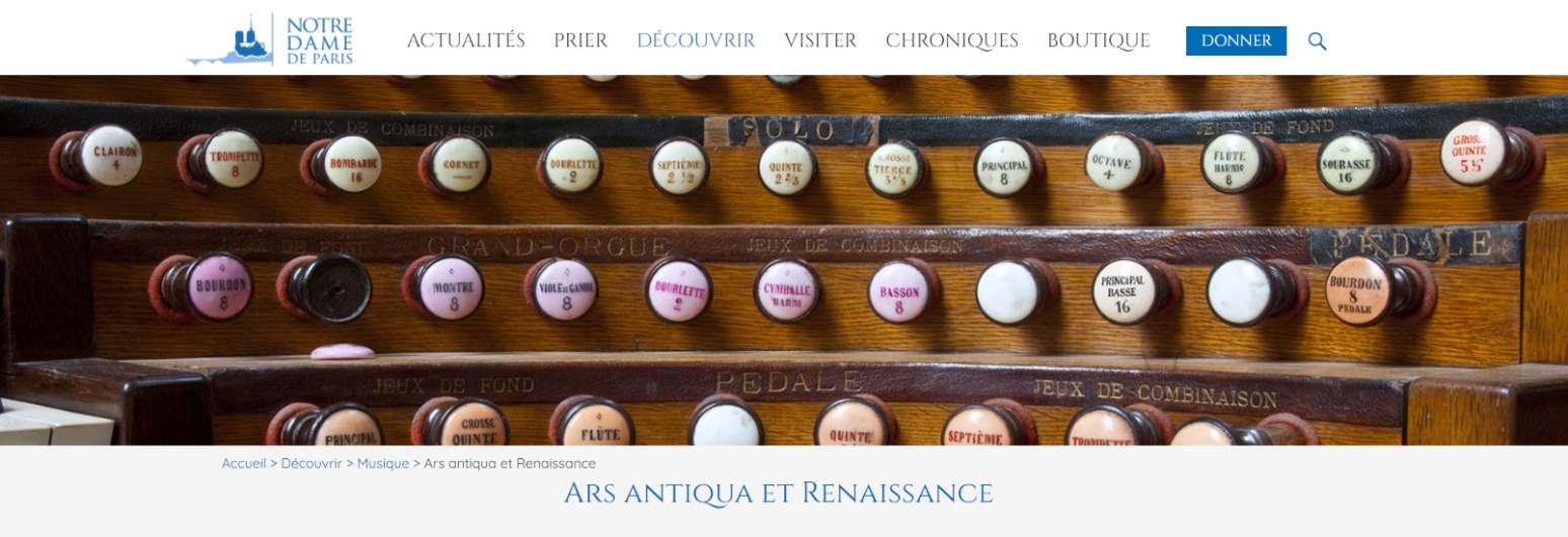 Ars antiqua et Renaissance | Notre Dame de Paris