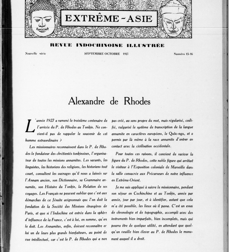 ALEXANDRE DE RHODES | Retronews