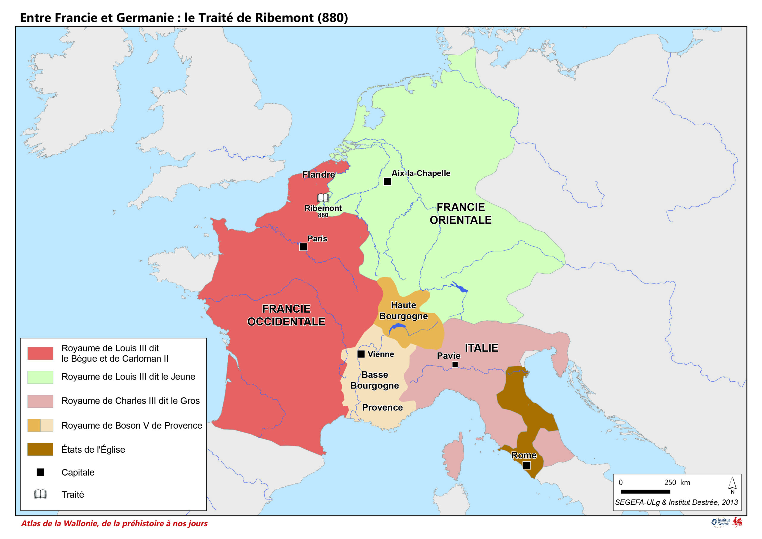 Entre Francie et Germanie : le Traité de Ribemont (880)