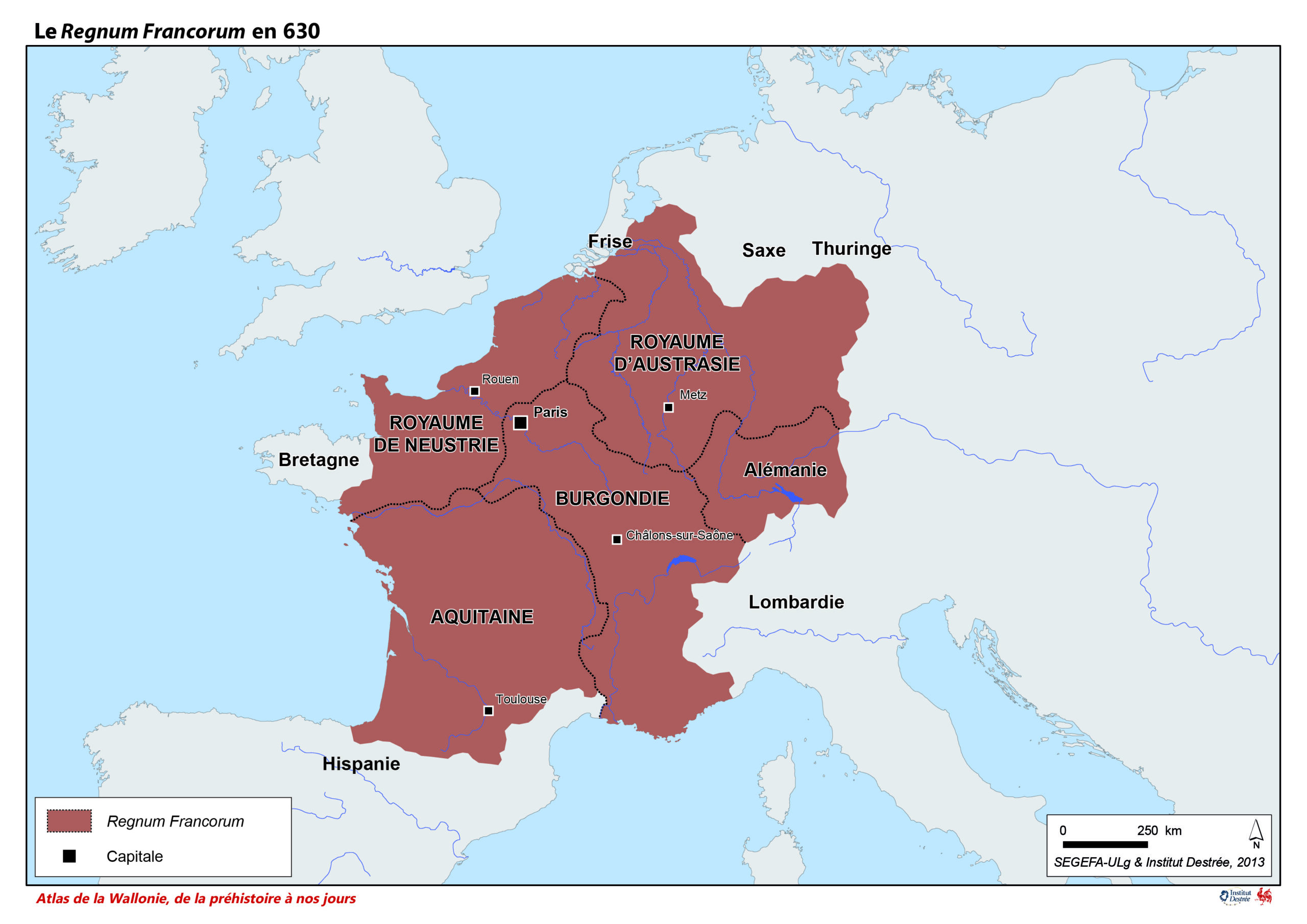 Le Regnum Francorum en 630