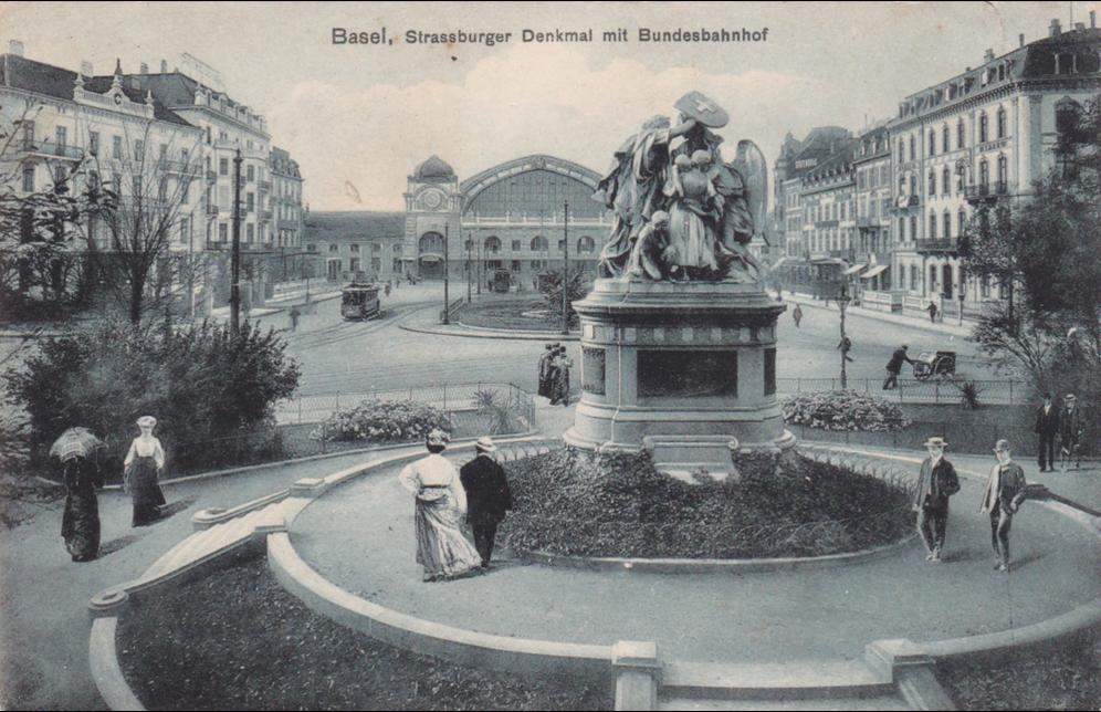 Monument à la Suisse secourant Strasbourg, vers 1910